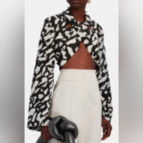 Nanushka Loiza Animal Salt Wash Print top sz S NWT - Picture 1 of 14